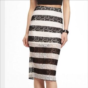 Express Lace Pencil Skirt NWOT